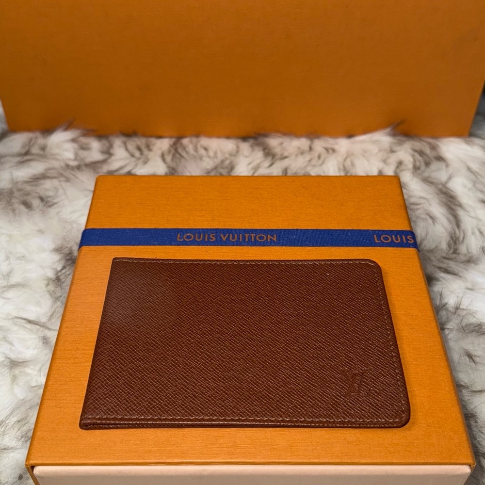 Louis Vuitton Brown Taiga Leather ID Wallet box not included